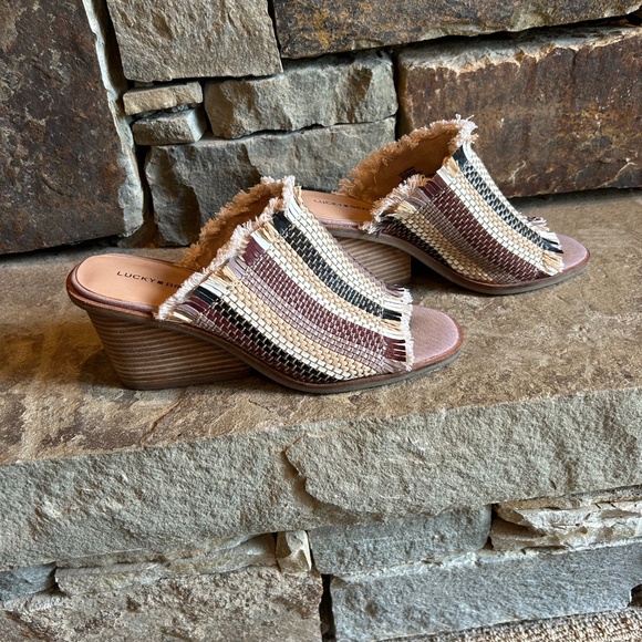 Lucky Brand striped raffia sandals - Picture 3 of 7